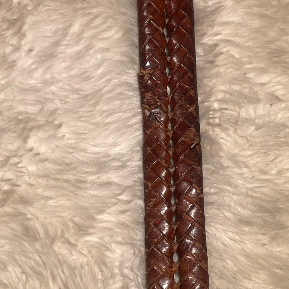 Coach vintage Braided Brown Leather Belt size 40”